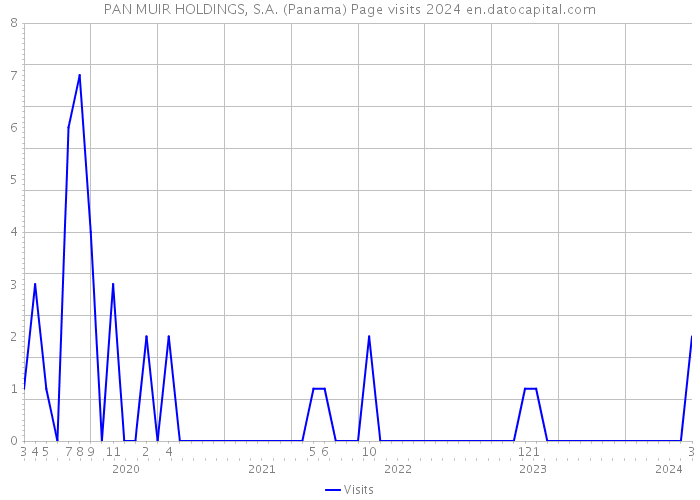 PAN MUIR HOLDINGS, S.A. (Panama) Page visits 2024 