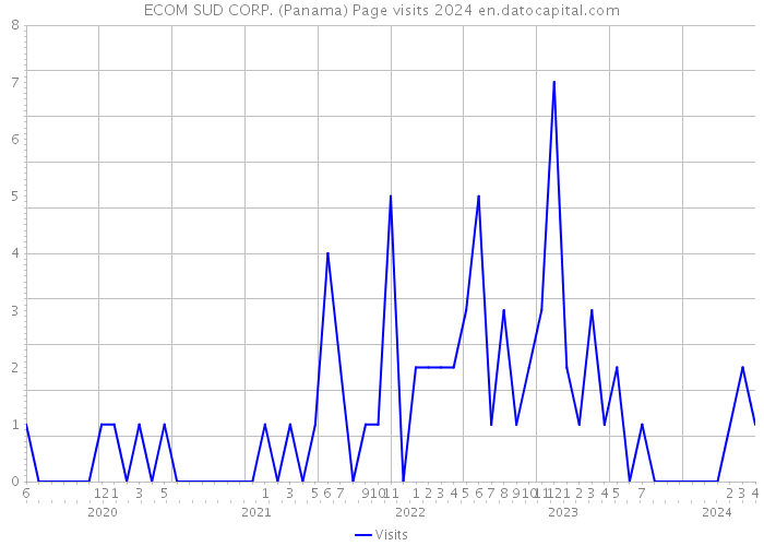 ECOM SUD CORP. (Panama) Page visits 2024 