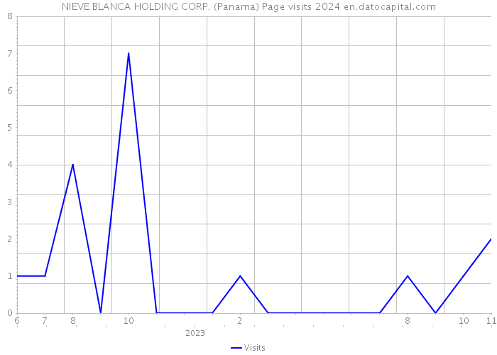 NIEVE BLANCA HOLDING CORP. (Panama) Page visits 2024 
