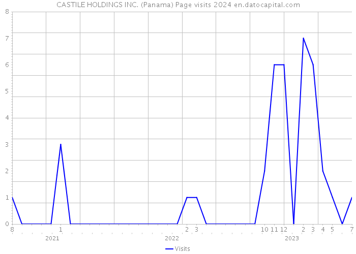 CASTILE HOLDINGS INC. (Panama) Page visits 2024 