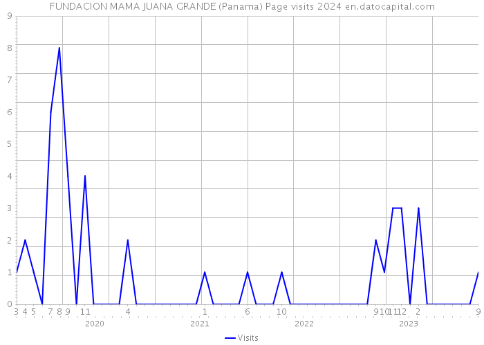 FUNDACION MAMA JUANA GRANDE (Panama) Page visits 2024 