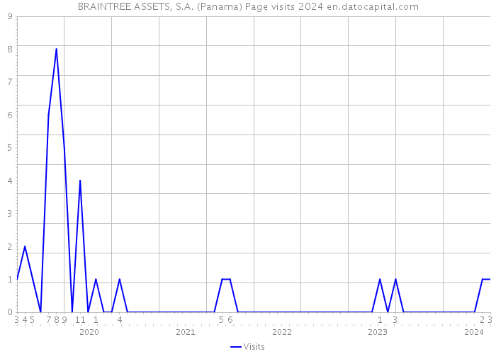 BRAINTREE ASSETS, S.A. (Panama) Page visits 2024 