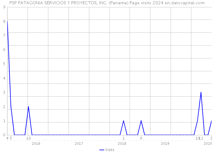 PSP PATAGONIA SERVICIOS Y PROYECTOS, INC. (Panama) Page visits 2024 