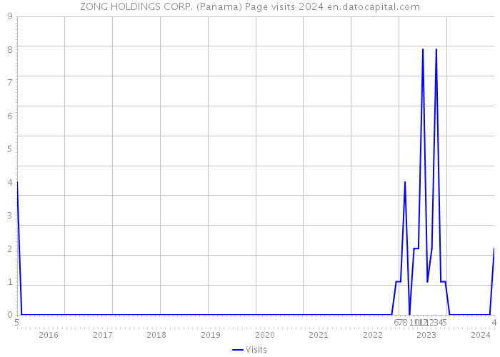 ZONG HOLDINGS CORP. (Panama) Page visits 2024 