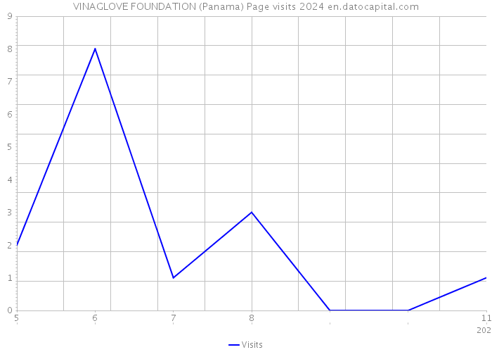 VINAGLOVE FOUNDATION (Panama) Page visits 2024 