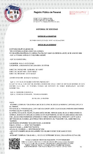Status, officers and incorporation (page 1)